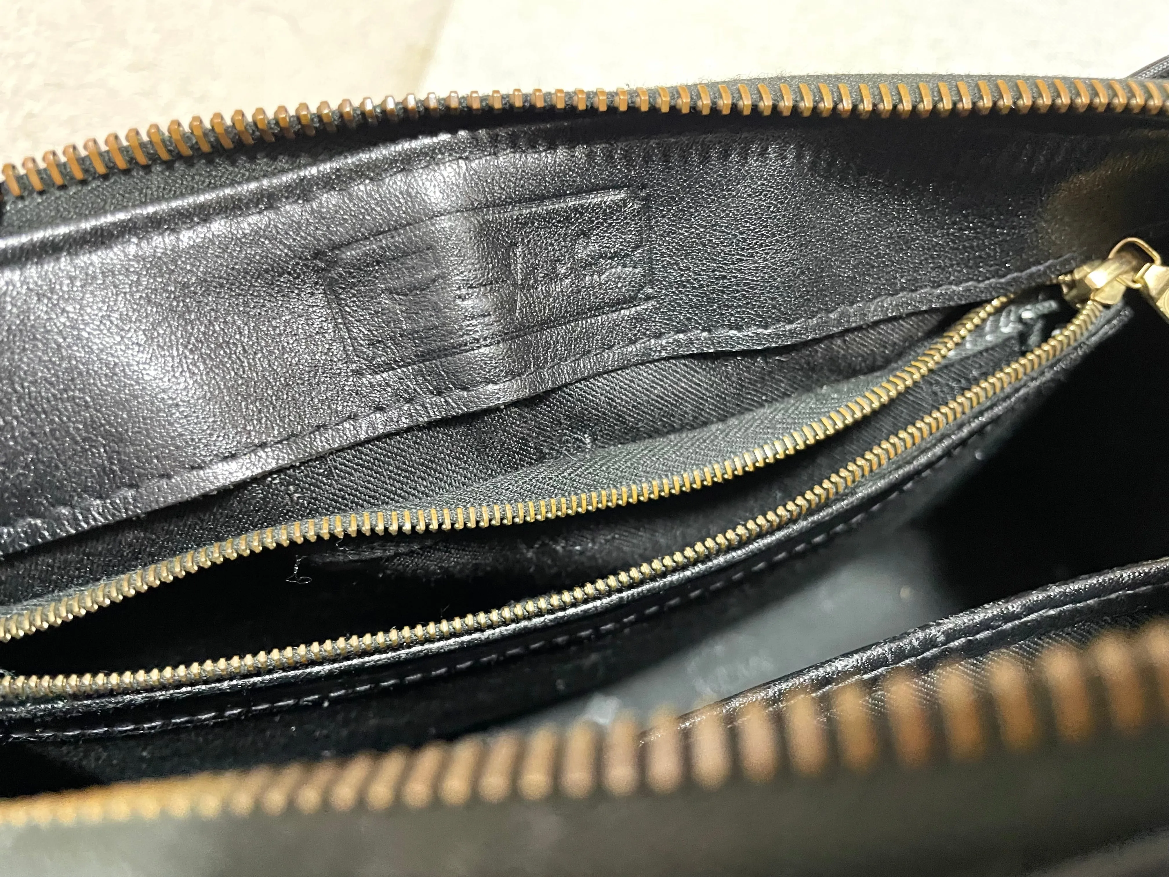 Vintage MCM black monogram speedy bag style handbag, mini duffle bag. Unisex and daily use purse. Classic style in originality. 061210re1
